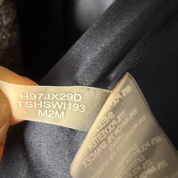 NWOT TOMMY HILFIGER Blazer Jacket Size 12 Navy Heathered Elbow Patches Lined - Picture 8 of 12